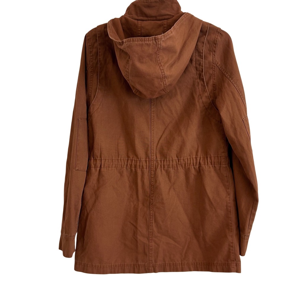 Universal Thread Women's S Anorak Utility Jacket Cargo Pockets Drawstring Rust - Picture 4 of 10
